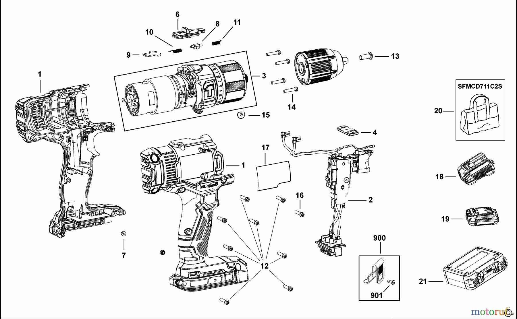  STANLEY DRILLS ROTARY DRILLS BOHRHAMMER SFMCD711 Seite 1