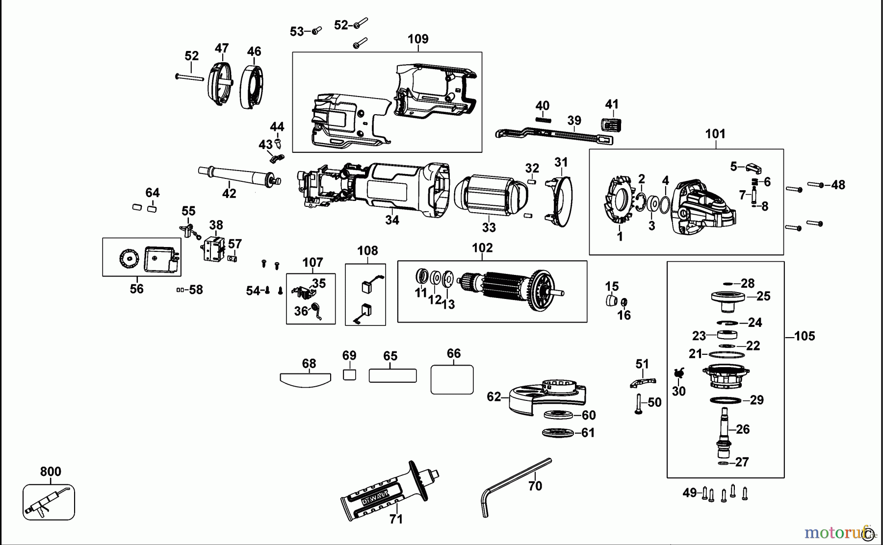  DEWALT METALLBEARBEITUNG WINKELSCHLEIFER 100-125MM KLEINER WINKELSCHLEIFER DWE4247 Seite 1