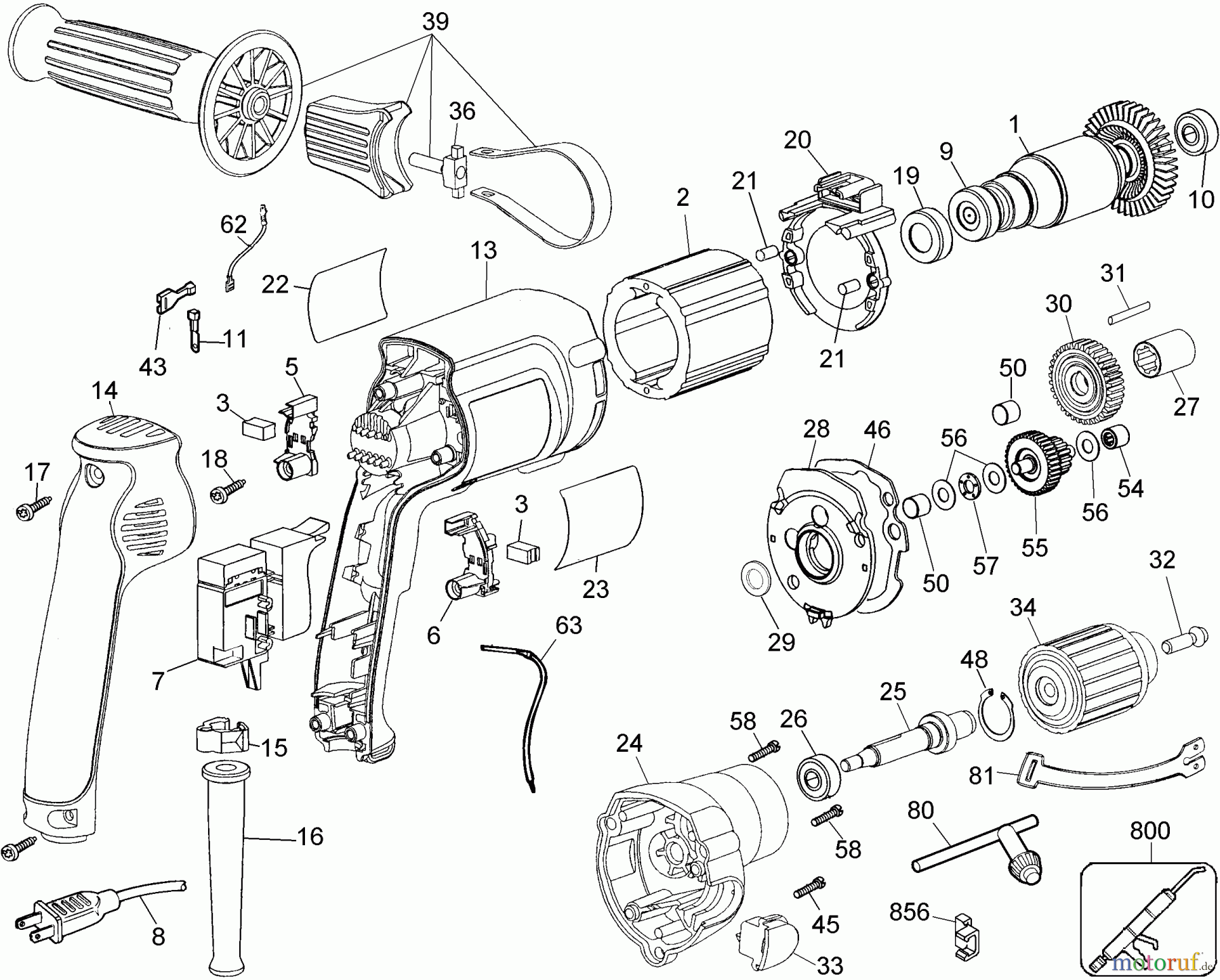  DEVILBISS Divers Holegun Sears 13mm 27158 Seite 1