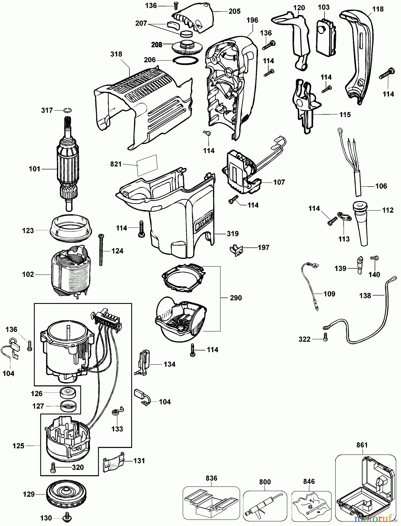  DEWALT Bohrhämmer Meisselhämmer MEISSELHAMMER D25850K Seite 1