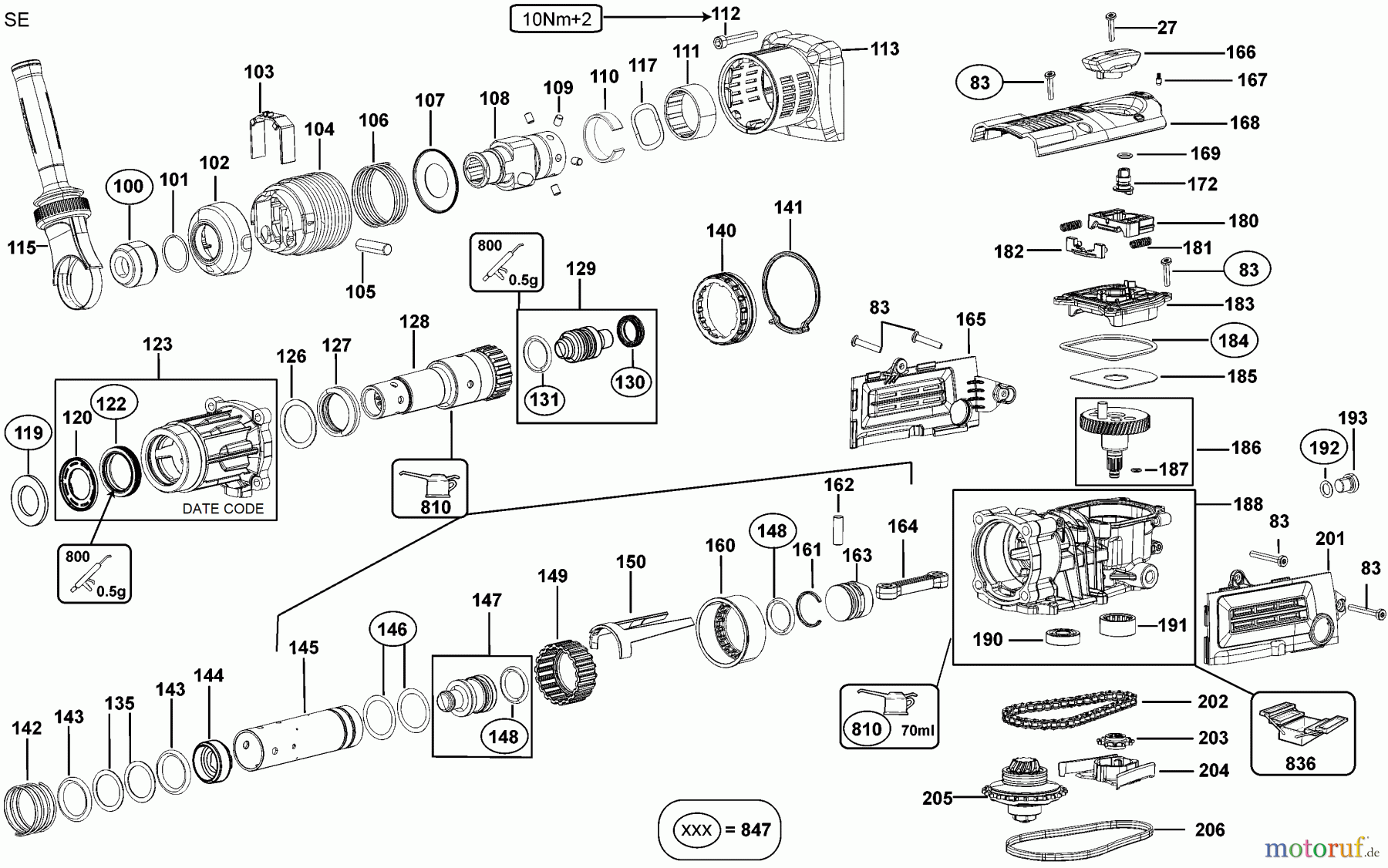  DEWALT Bohrhämmer Bohrhämmer SDS-MAX DREHHAMMER D25553K Seite 2