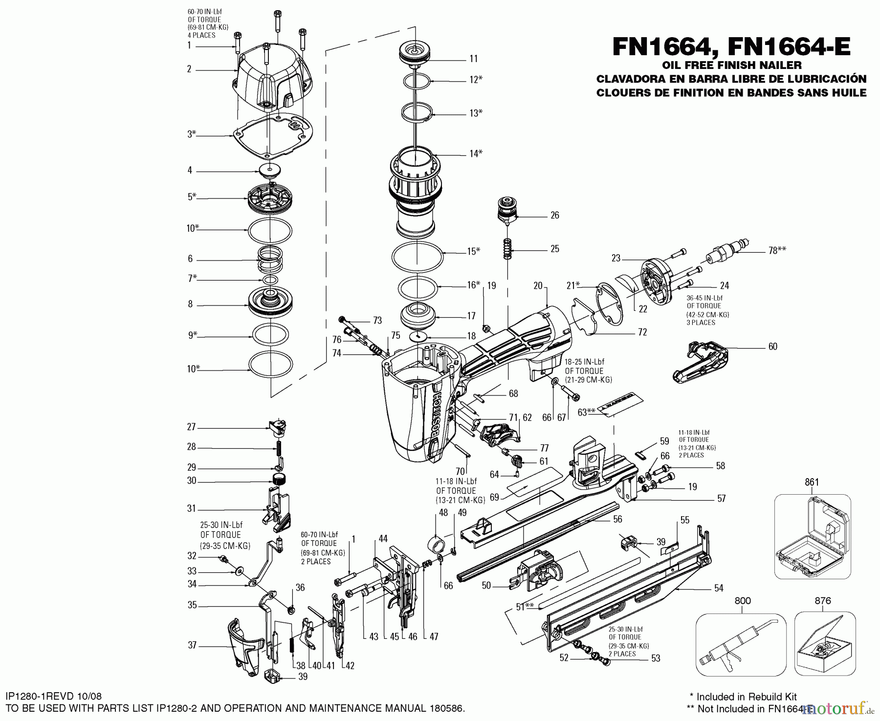  BOSTITCH NAILERS STAUCHKOPF-NAGLER FN1664K Seite 1