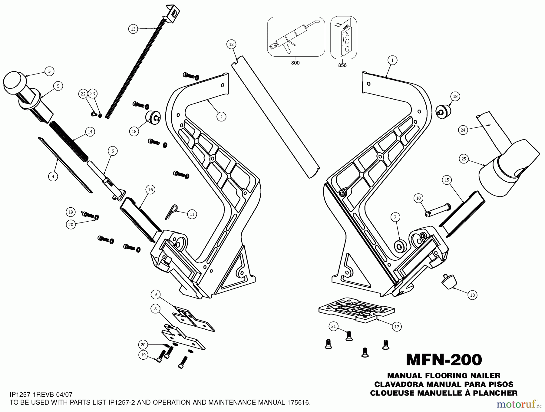  BOSTITCH NAILERS FLOORING NAILER MFN-200 Seite 1
