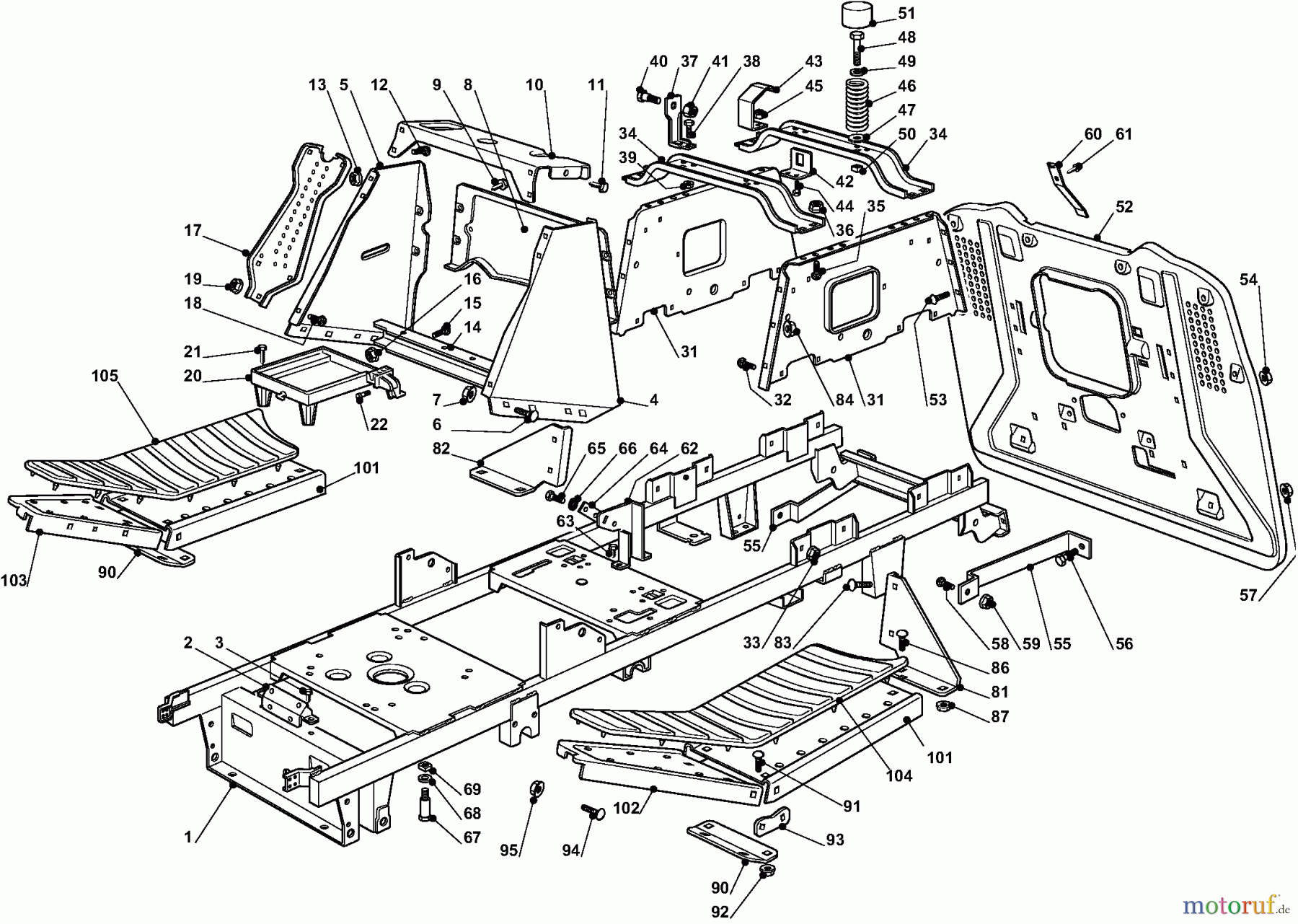  Dolmar Rasentraktoren TM9214H TM-92.14 H (2008) 1  RAHMENSATZ