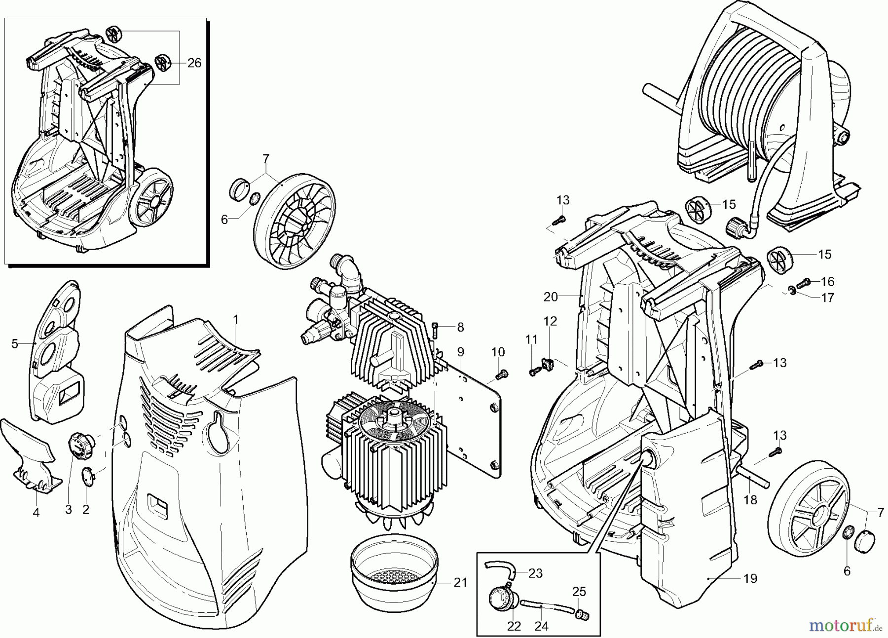  Dolmar Hochdruckreiniger Elektro HP-1500 1  Gehäuse