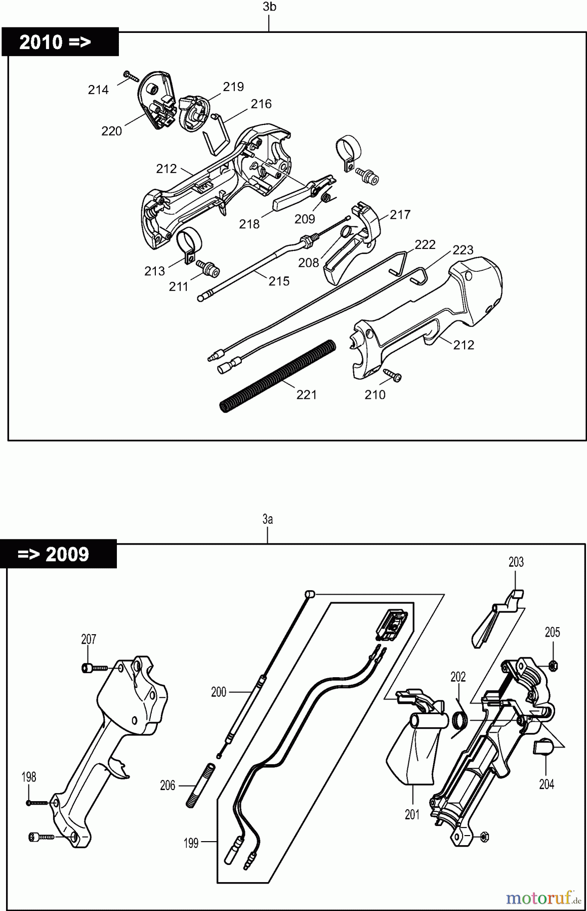  Dolmar Motorsensen & Trimmer Benzin 4-Takt MS-245.4 C (USA) 2  Bedienungshandgriff kpl.