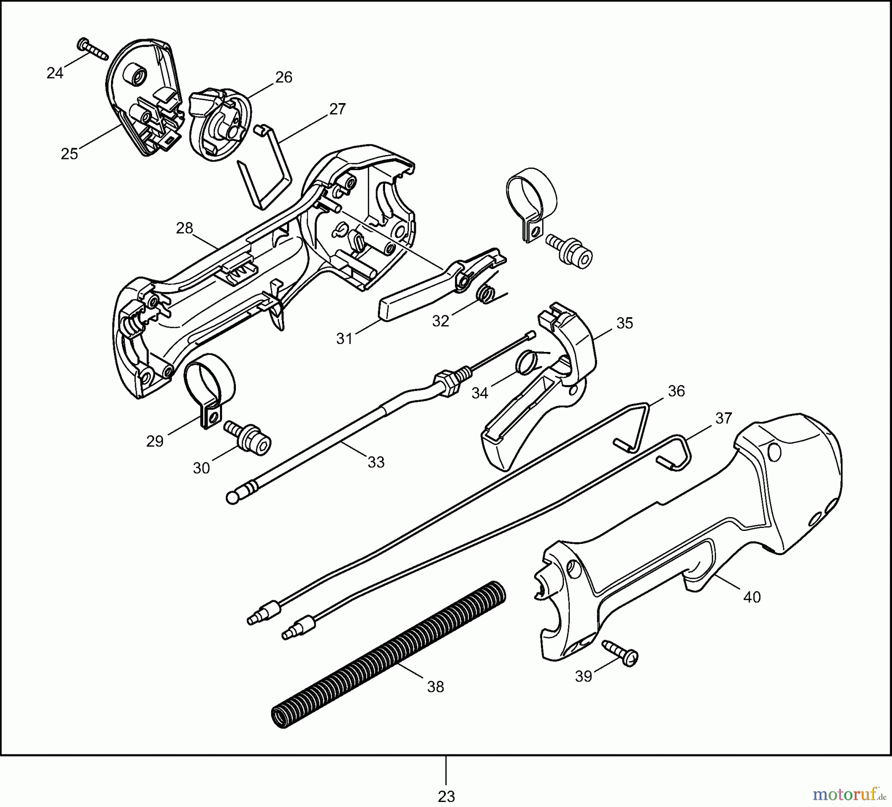 Dolmar Motorsensen & Trimmer Benzin 4-Takt MS3354C 2 Bedienungshandgriff kpl.