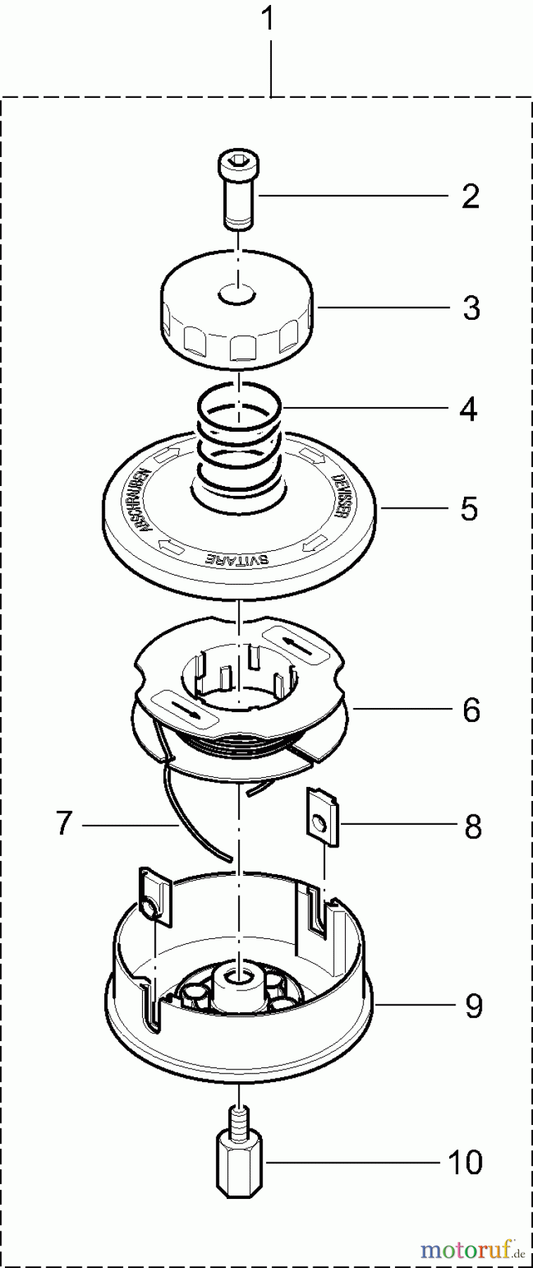  Dolmar Motorsensen & Trimmer Zubehör Fadenköpfe DOLMAR 4d  Automatik 384224503