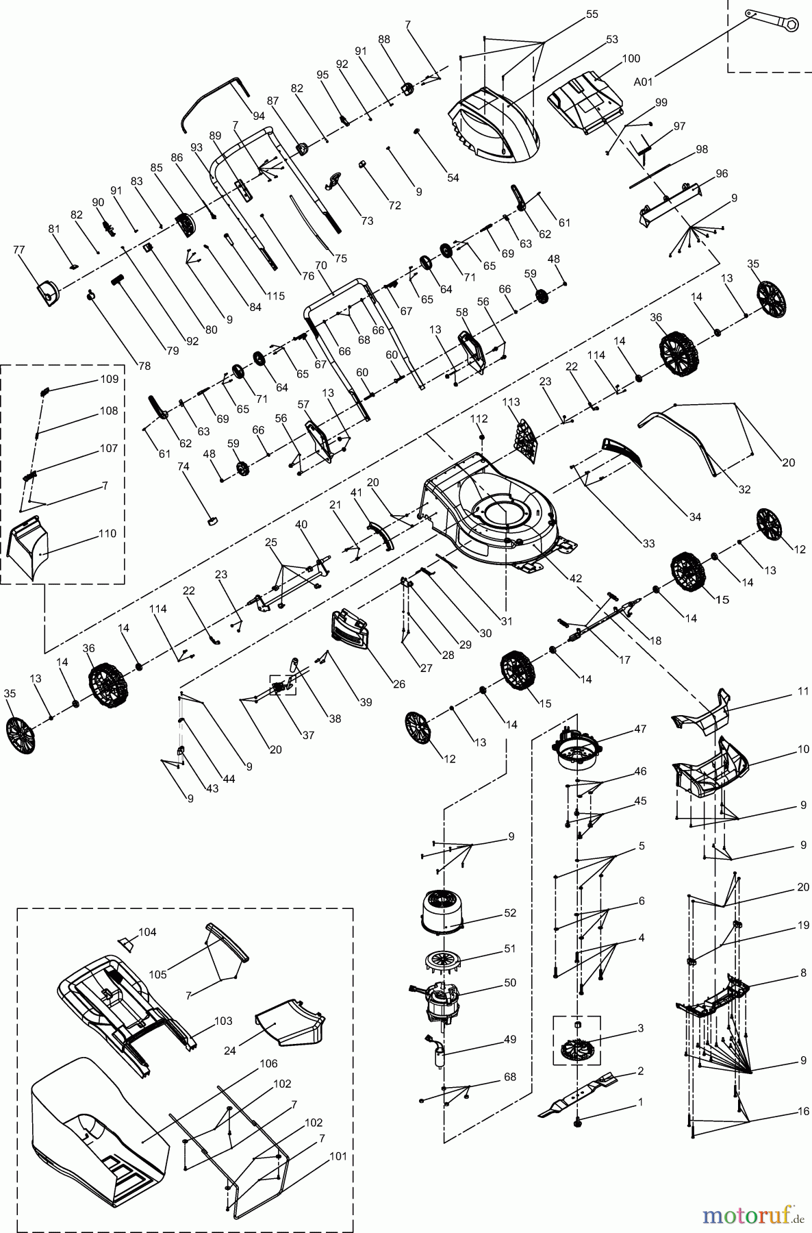  Dolmar Rasenmäher Elektro EM461 2  EM-461, ELM4612 (CH)