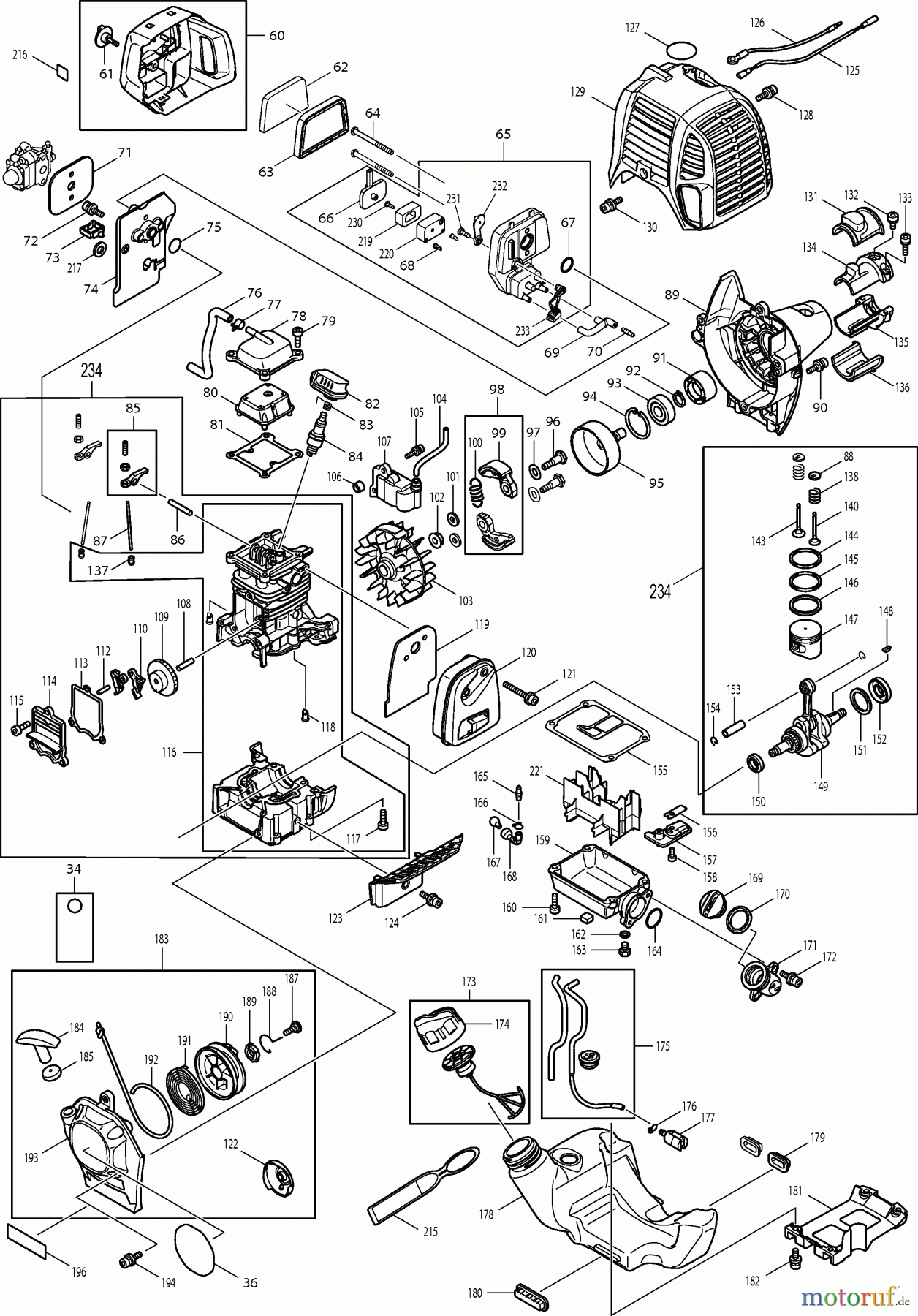  Dolmar Motorsensen & Trimmer Benzin 4-Takt MS-256.4 C 3  Motor