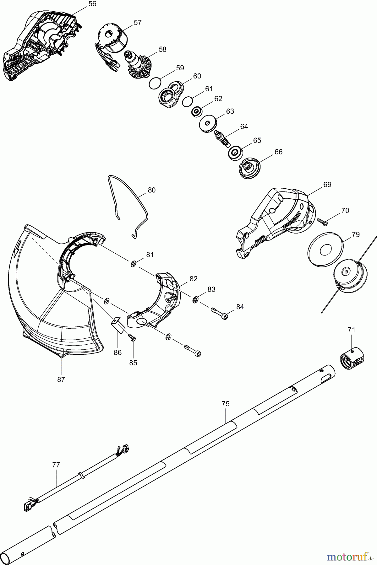  Dolmar Motorsensen & Trimmer Akku AT1831U 2  Motor, Schutzhaube, Zubehör