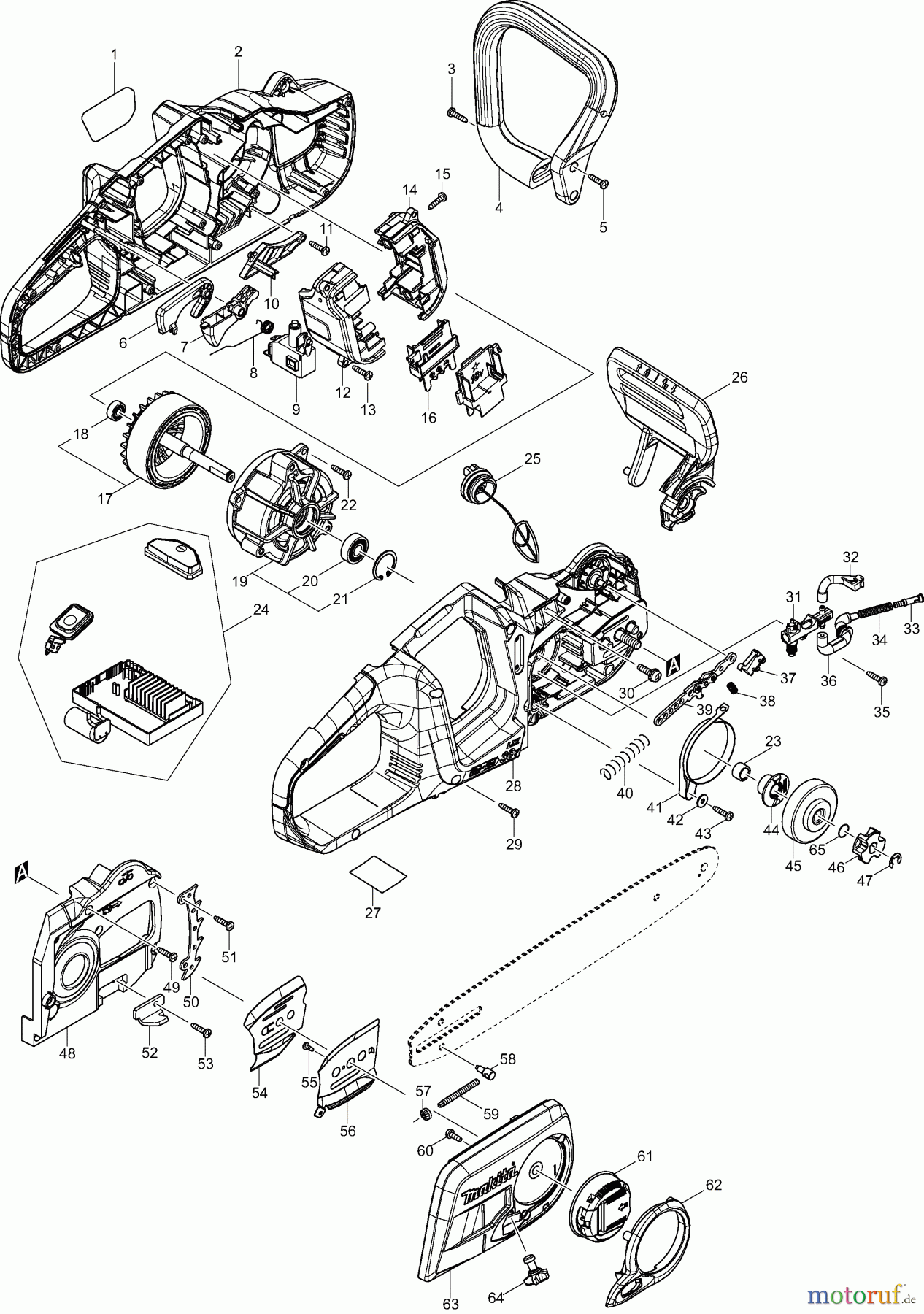  Dolmar Kettensägen Akku Kettensäge AS3835 1  AS3835, DUC353