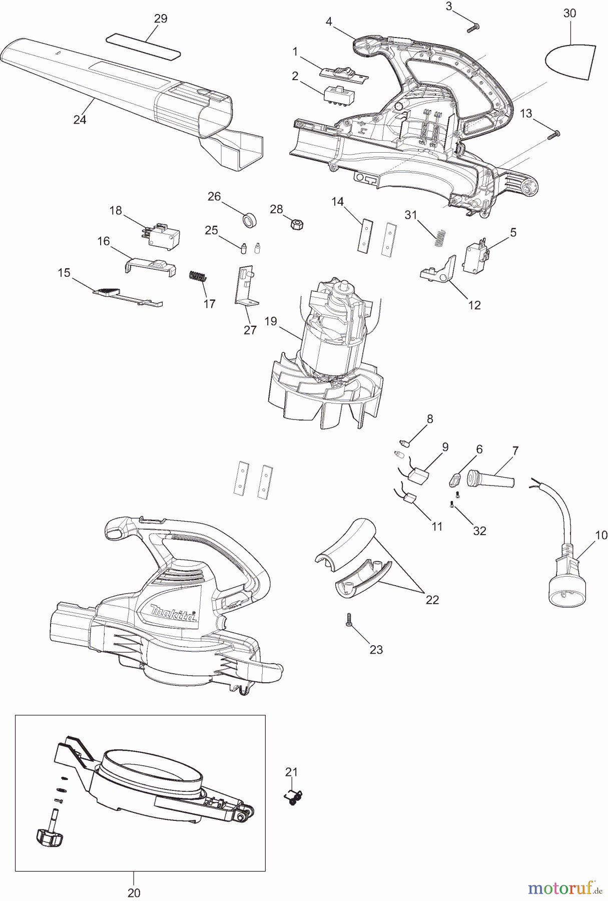 Dolmar Blasgeräte Elektro EB166V 1 EB166V, UB0801V