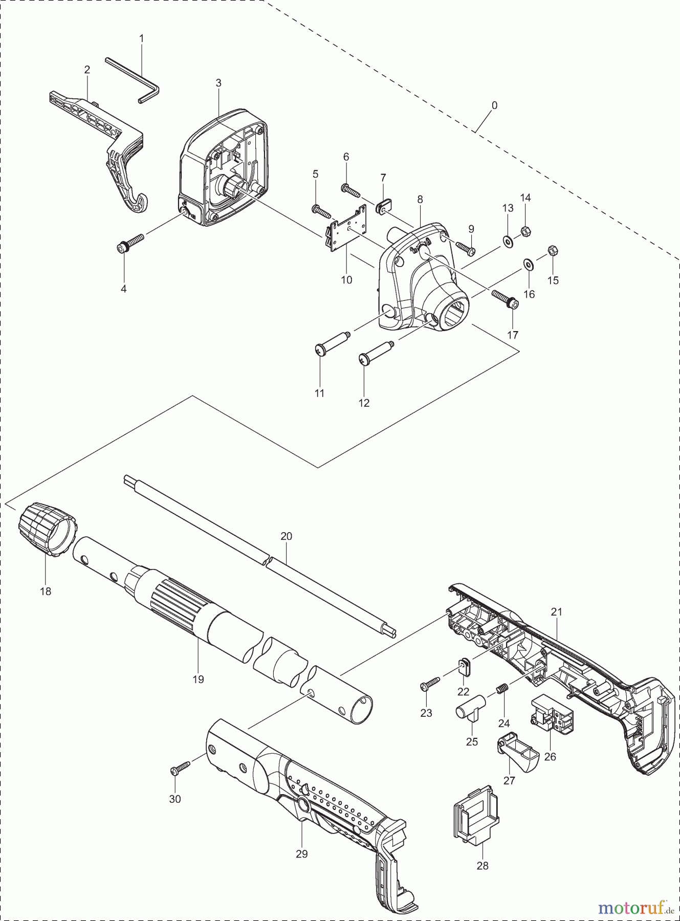  Dolmar Kettensägen Akku Kettensäge Anbaugeräte für Akkusägen Teleskopverlängerung für DUC122 1  Teleskopverlängerung 195595-7
