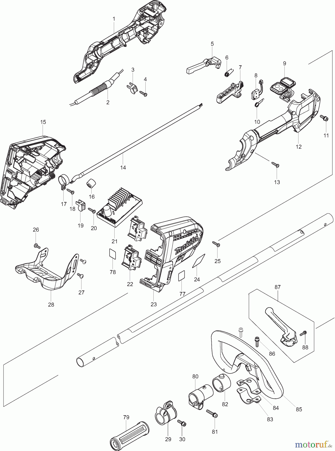 Dolmar Motorsensen & Trimmer Akku AT3725L 1 Handgriffe