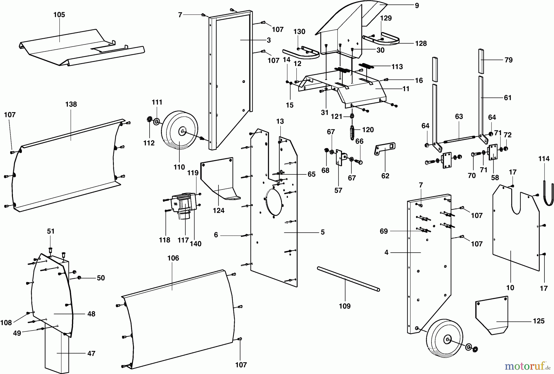  Dolmar Holzspalter LS-6002 H 1  Gehäuse, Spaltsäule, Steuerhebel