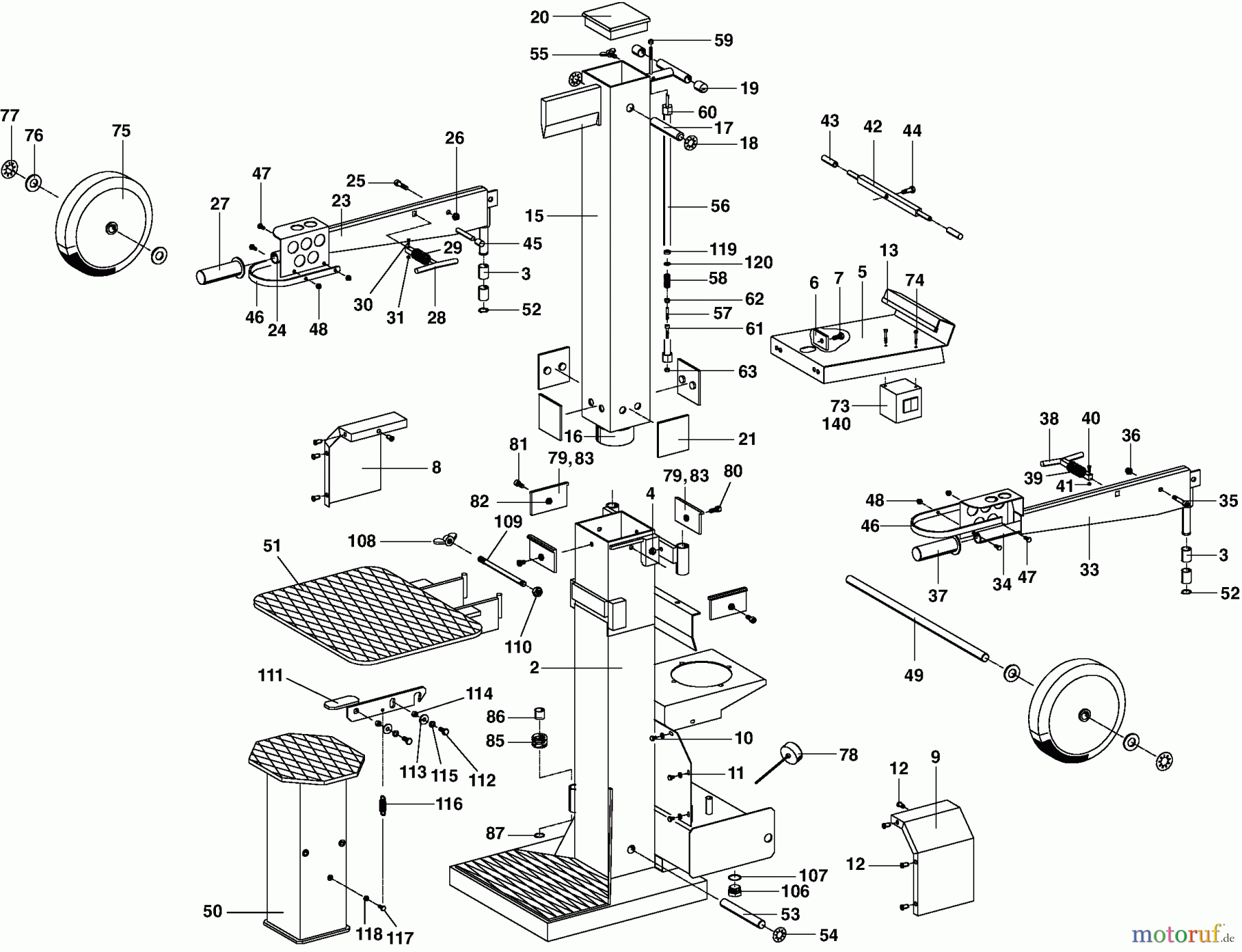  Dolmar Holzspalter LS-9004 3  Ständer, Spaltsäule