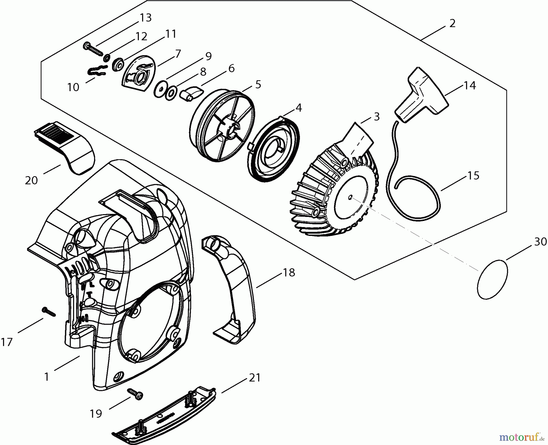  Dolmar Heckenscheren Benzin HT-2975 5  Anwerfvorrichtung