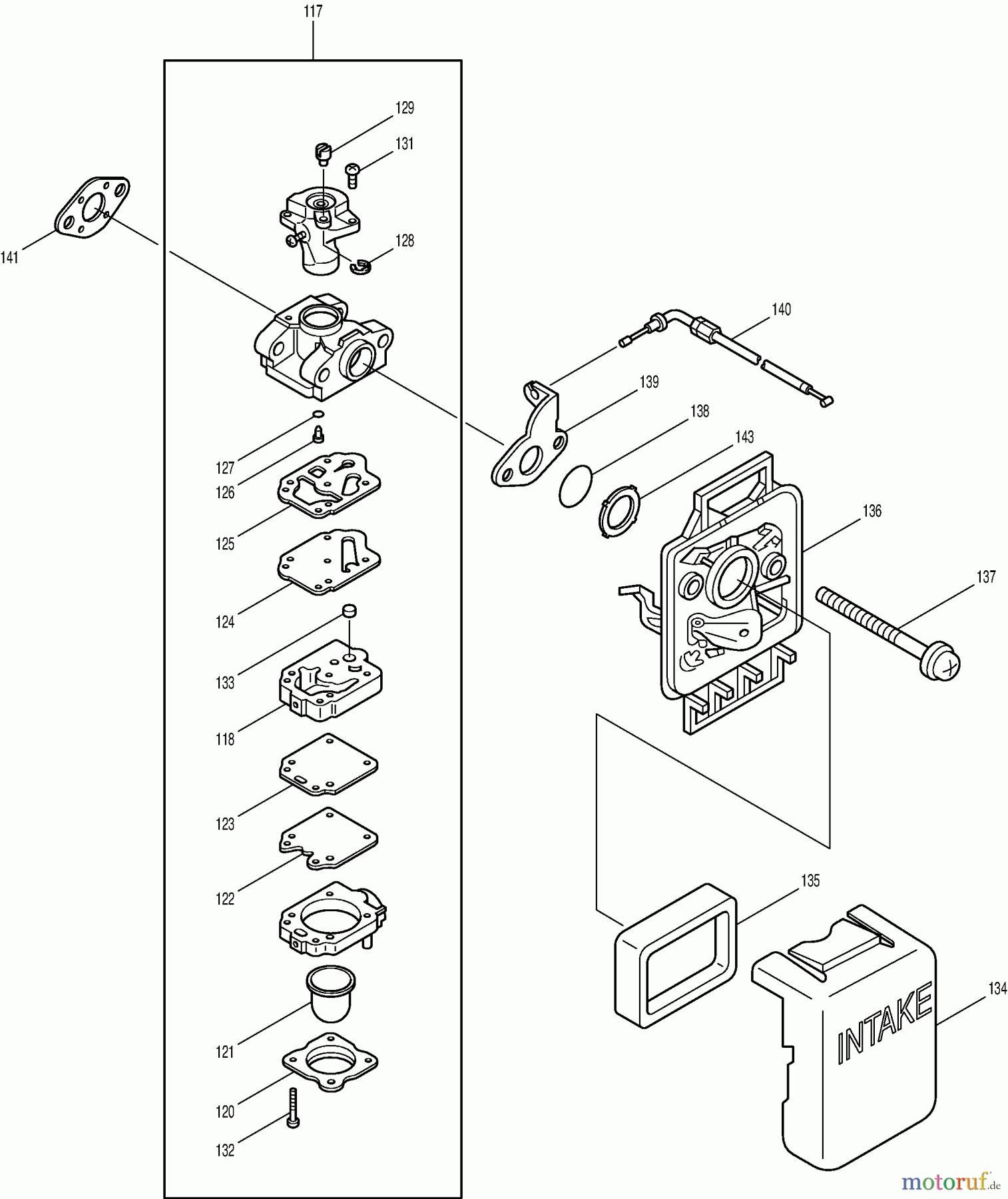  Dolmar Heckenscheren Benzin HT-2045 D (USA) 3  Vergaser, Luftfilter