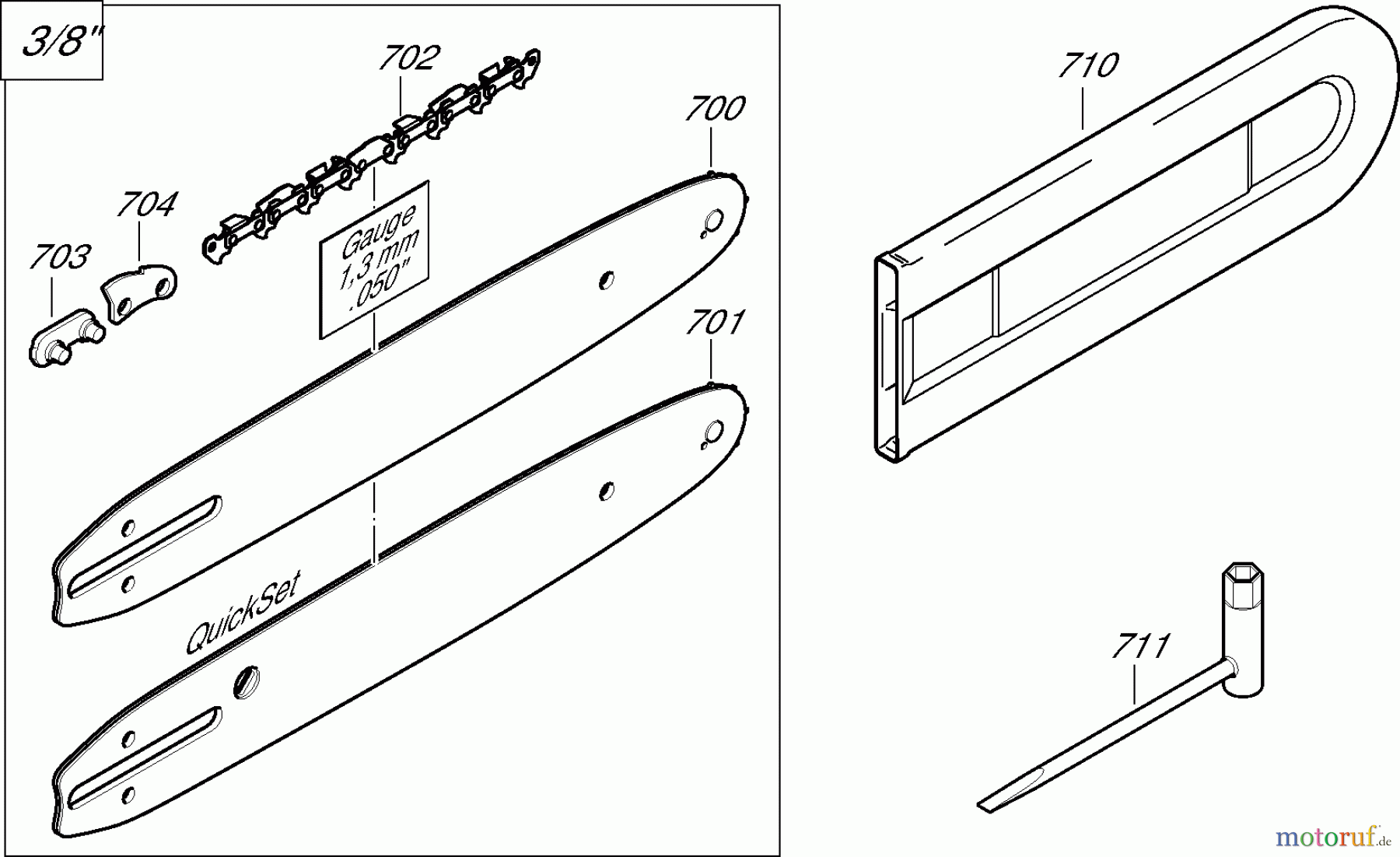 Dolmar Kettensägen Elektro Kettensäge ES-161 6  Sägeschienen, Sägeketten, Werkzeug
