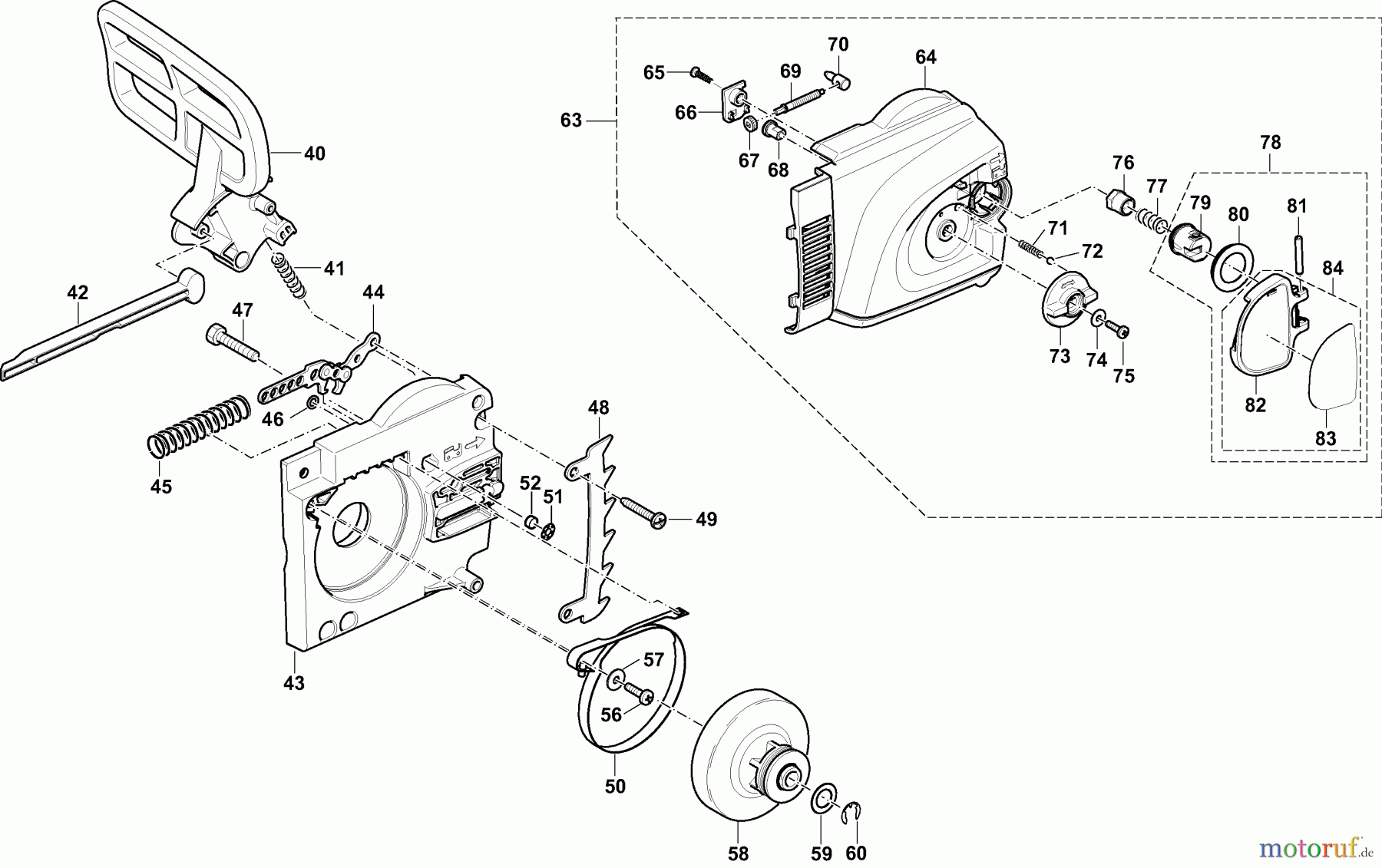 Dolmar Kettensägen Elektro Kettensäge ES-2130 A 2 Kupplung, Kettenbremse