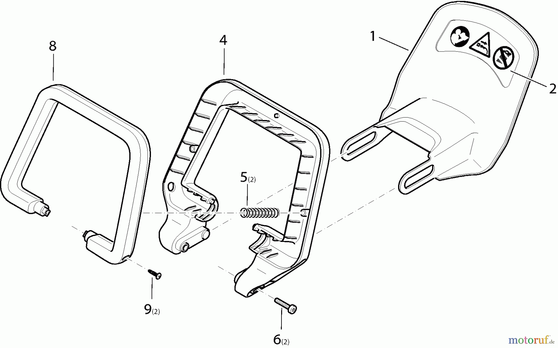  Dolmar Heckenscheren Elektro HT-700 2  Handschutz, Bügelgriff
