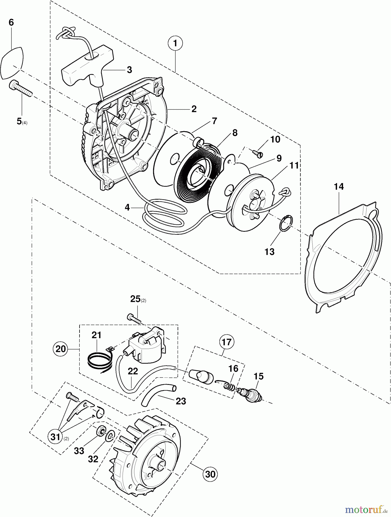  Dolmar Kettensägen Benzin Kettensäge PS-6000 i 4  Zündelektronik, Anwerfvorrichtung