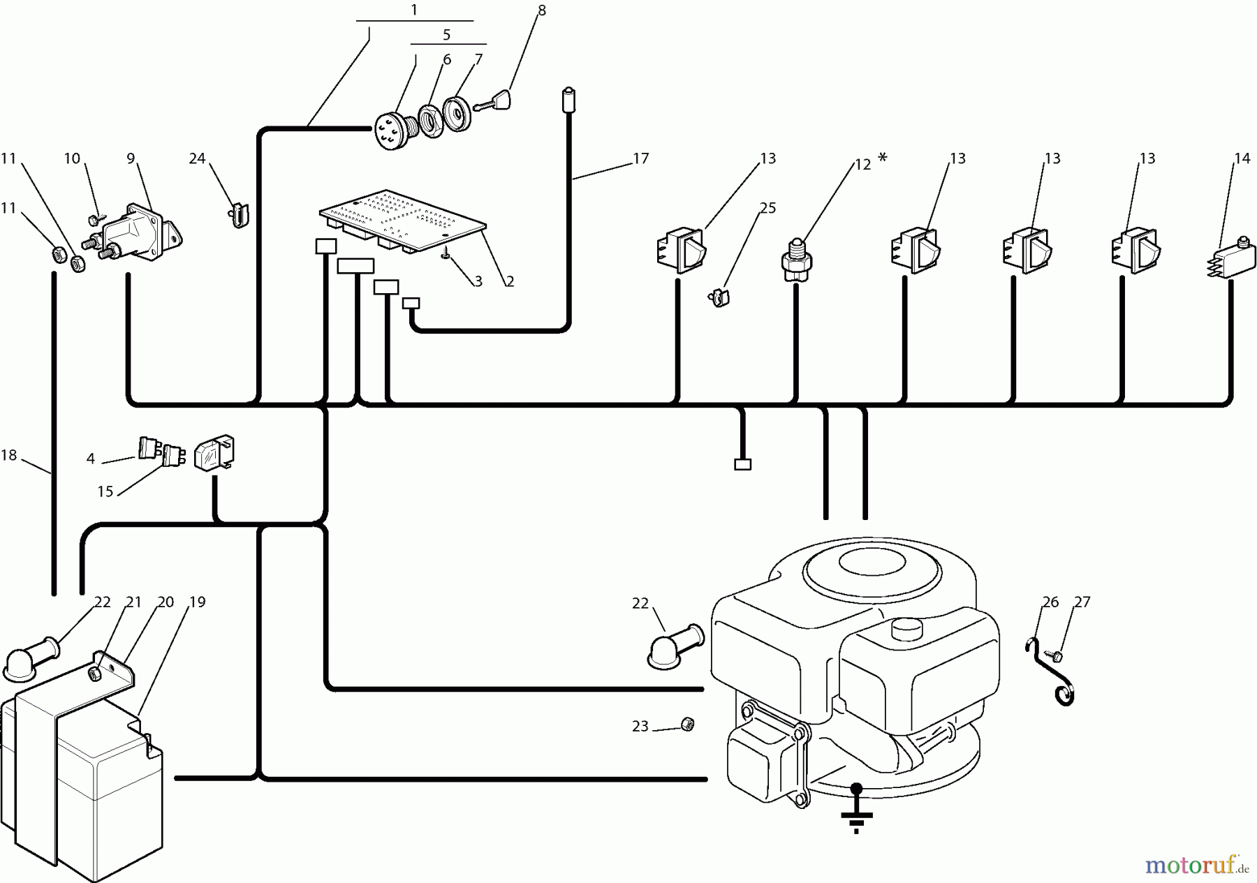  Dolmar Rasentraktoren RM7213H RM-72.13 H (2006) 11  ELEKTRISCHE TEILE