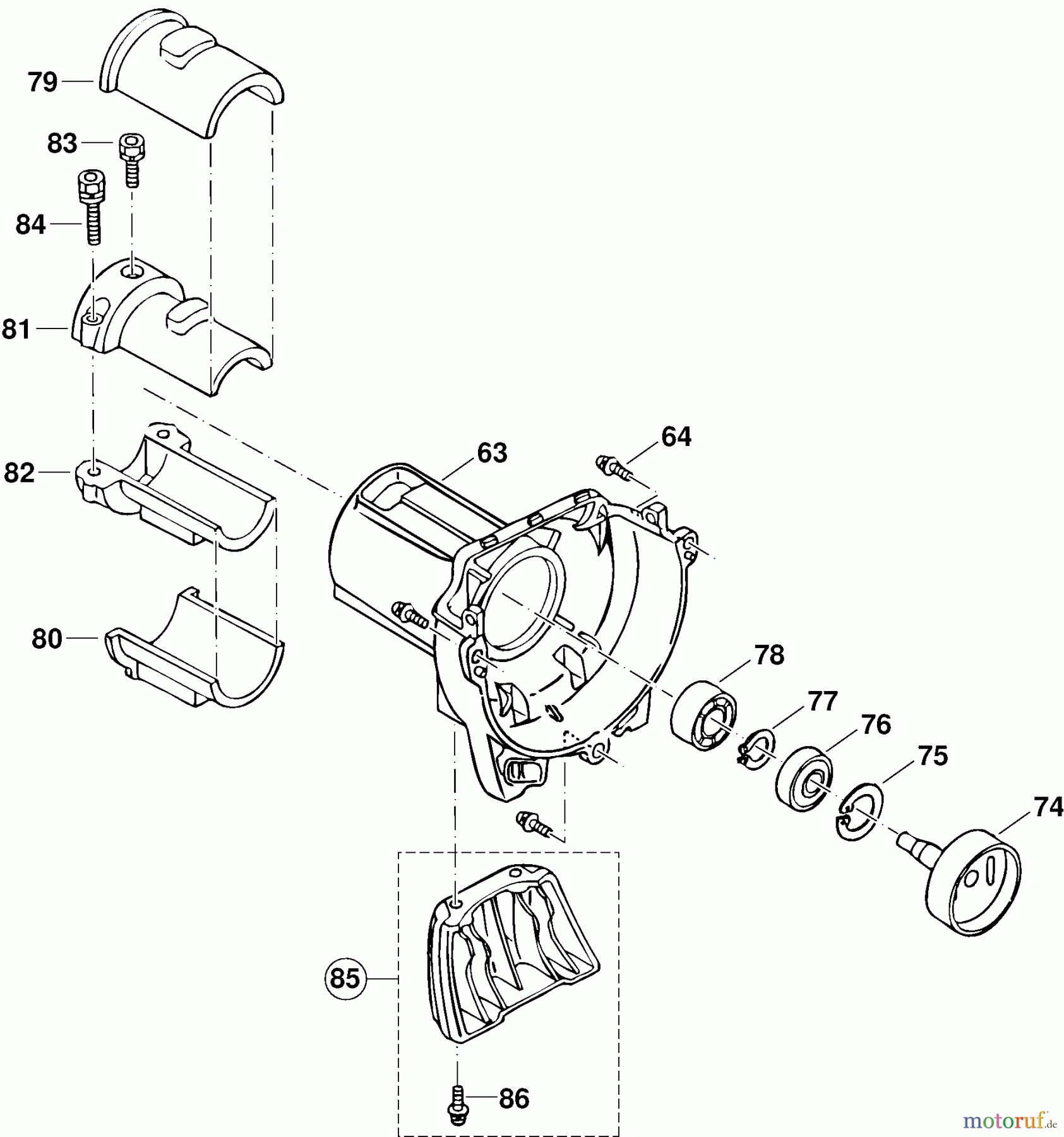  Dolmar Motorsensen & Trimmer Benzin 4-Takt MS-250.4 4  Kupplungsgehäuse, Kupplungstrommel