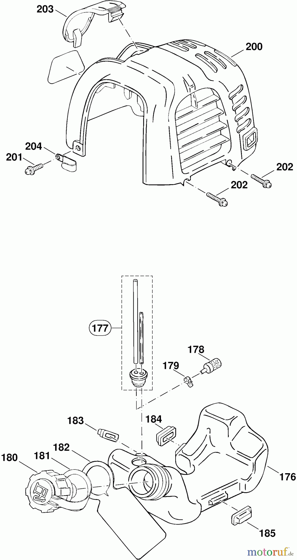  Dolmar Motorsensen & Trimmer Benzin 4-Takt MS-250.4 9  Kraftstofftank, Abdeckhaube