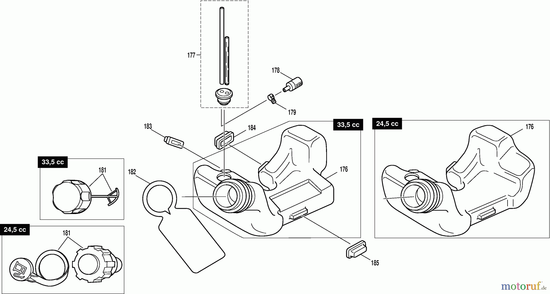  Dolmar Motorsensen & Trimmer Benzin 4-Takt MS-252.4 C 8  Kraftstofftank
