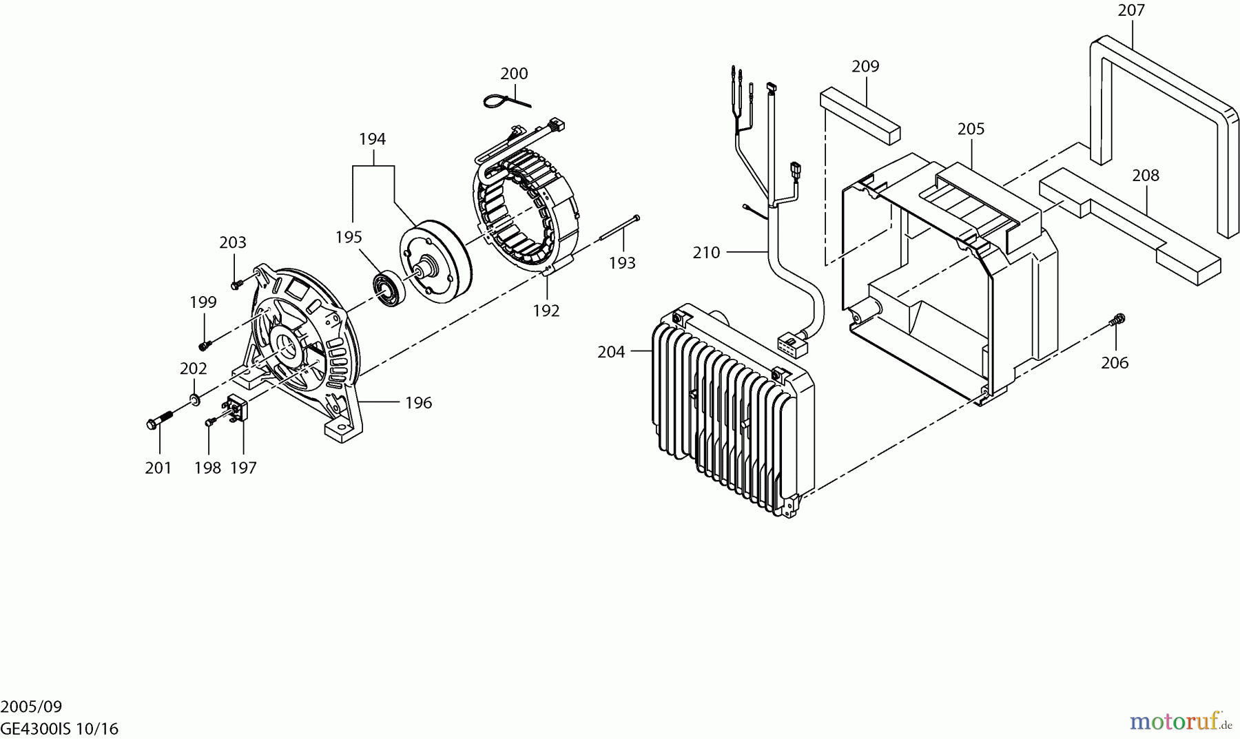  Dolmar Stromerzeuger GE-4300 IS 10  Rotor, Stator, Inverter