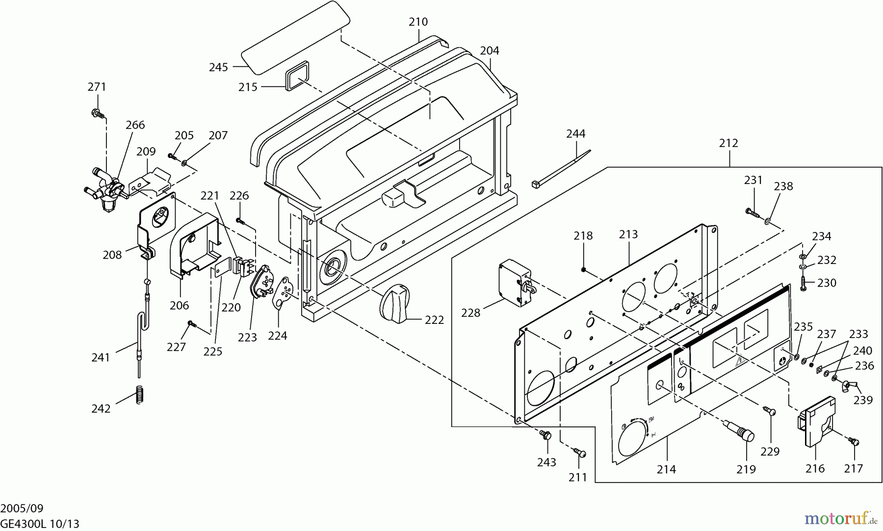  Dolmar Stromerzeuger GE-4300 L 10  Frontblende