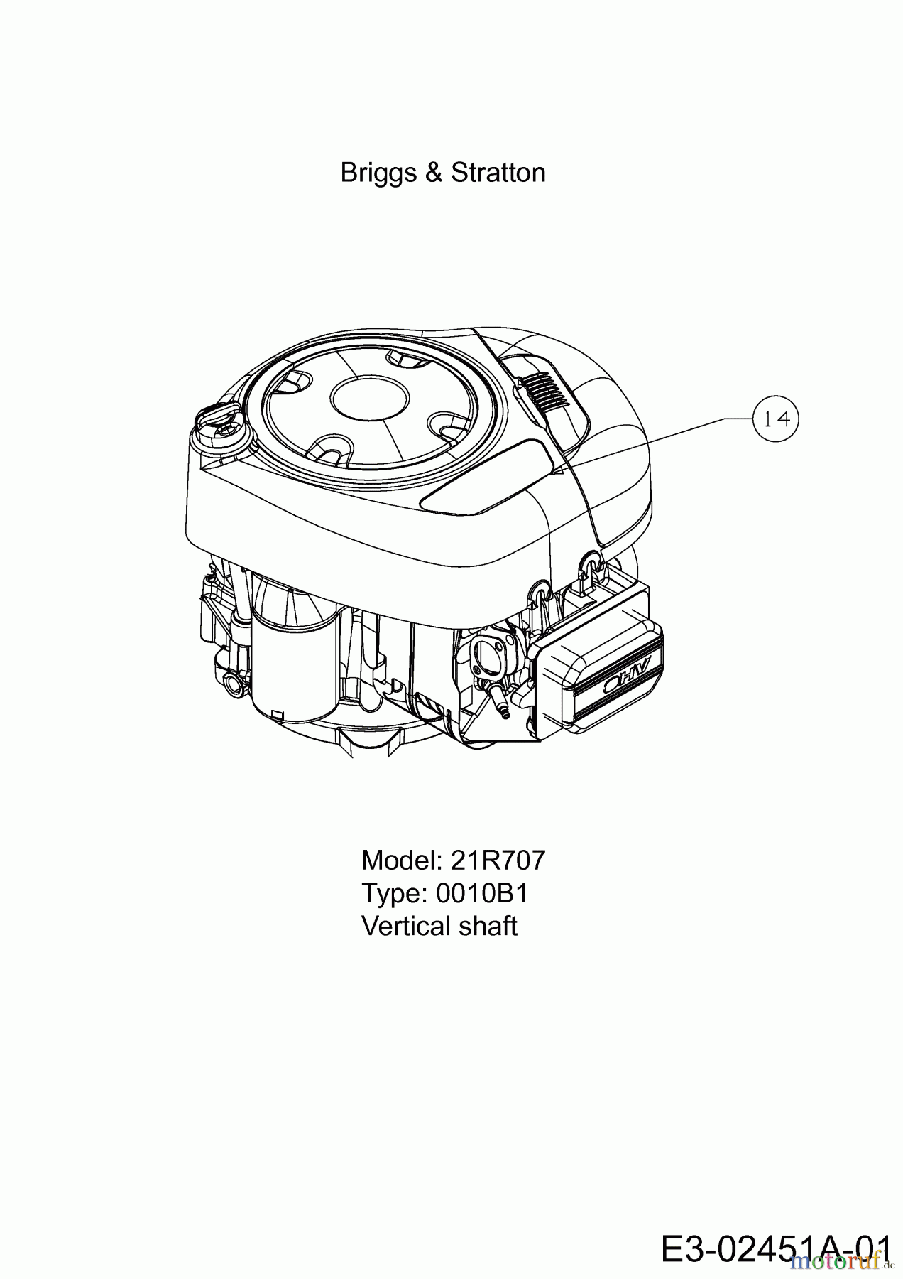  MTD Rasentraktoren Smart RC 125 13IH76KC600  (2020) Motor Briggs & Stratton