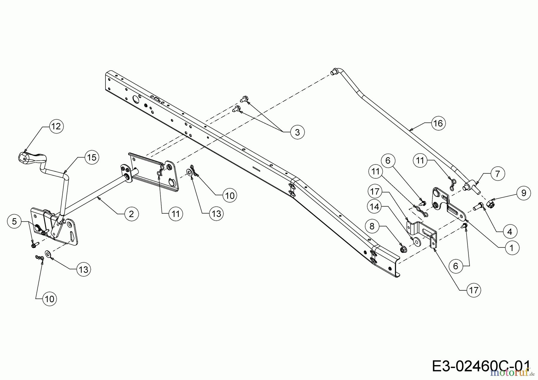  MTD Rasentraktoren Minirider 60 SDE 13AA26JC600  (2019) Mähwerksaushebung