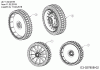 MTD Smart 53 SPBS 12B-PY5L600 (2019) Listas de piezas de repuesto y dibujos Wheels from 11.02.2019