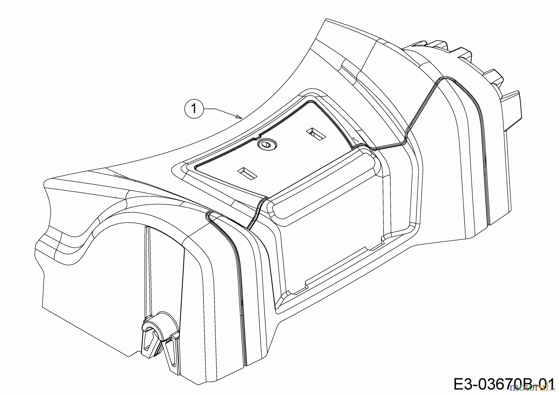  Black-Line Motormäher mit Antrieb BL 3546 S 12C-TF5B683 (2020) Abdeckung Vorderachse