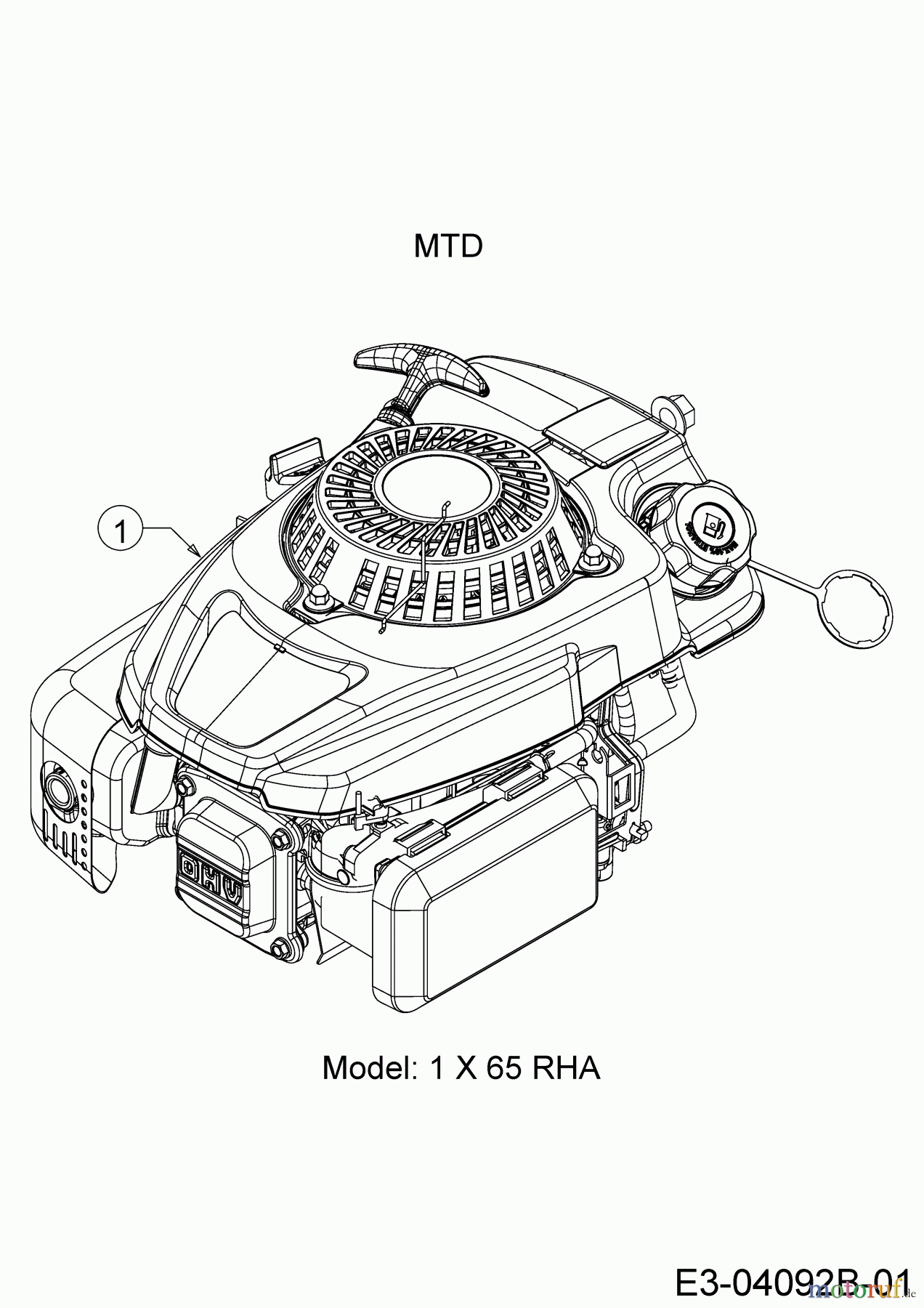  MTD Motormäher mit Antrieb Smart 53 SPOHW 12A-PBJ6600 (2019) Motor MTD