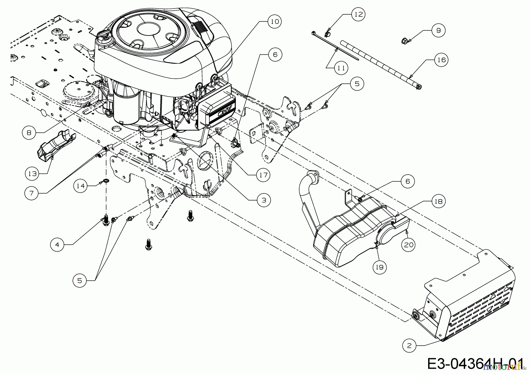  Cmi Rasentraktoren 96-125 13HH765F620  (2019) Motorzubehör