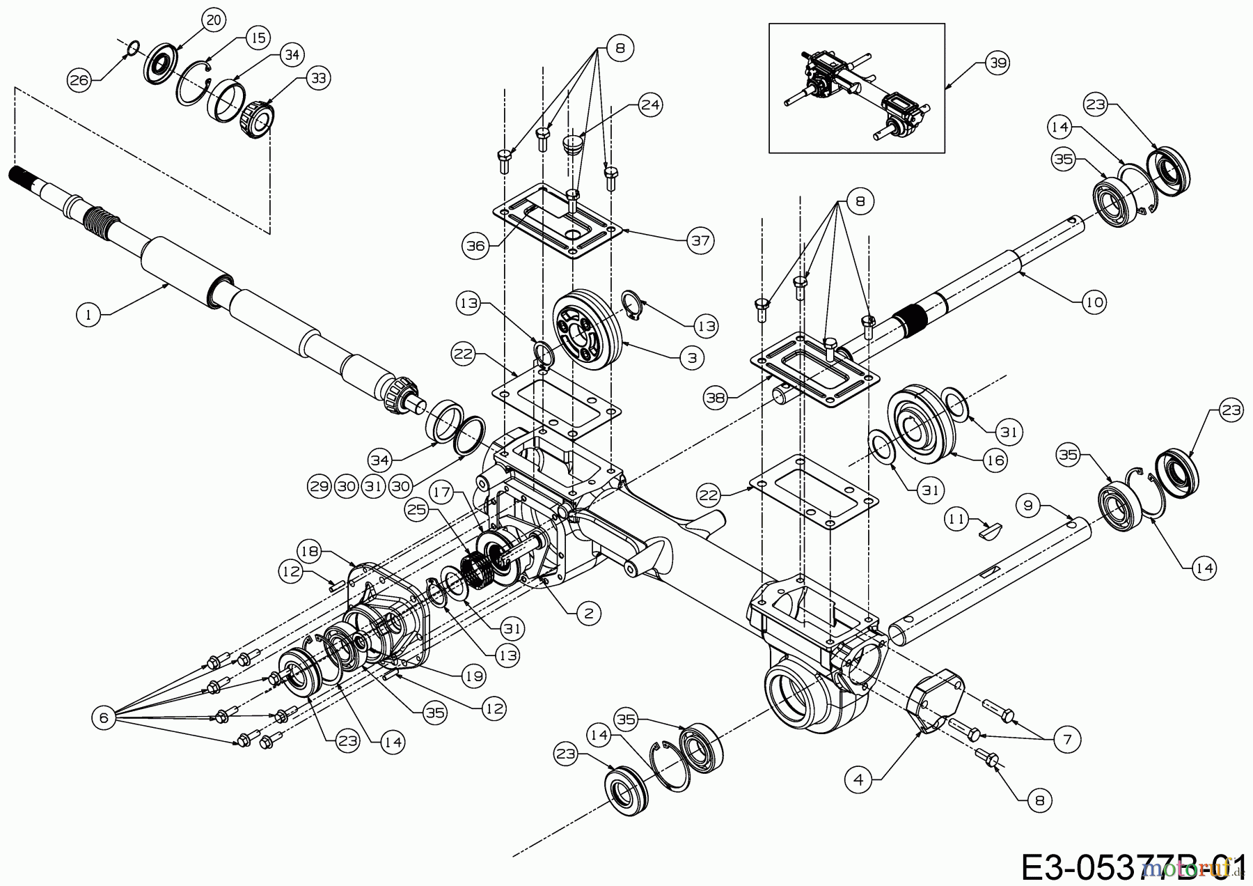  MTD Motorhacken T/405 M 21AA46M3678  (2020) Getriebe