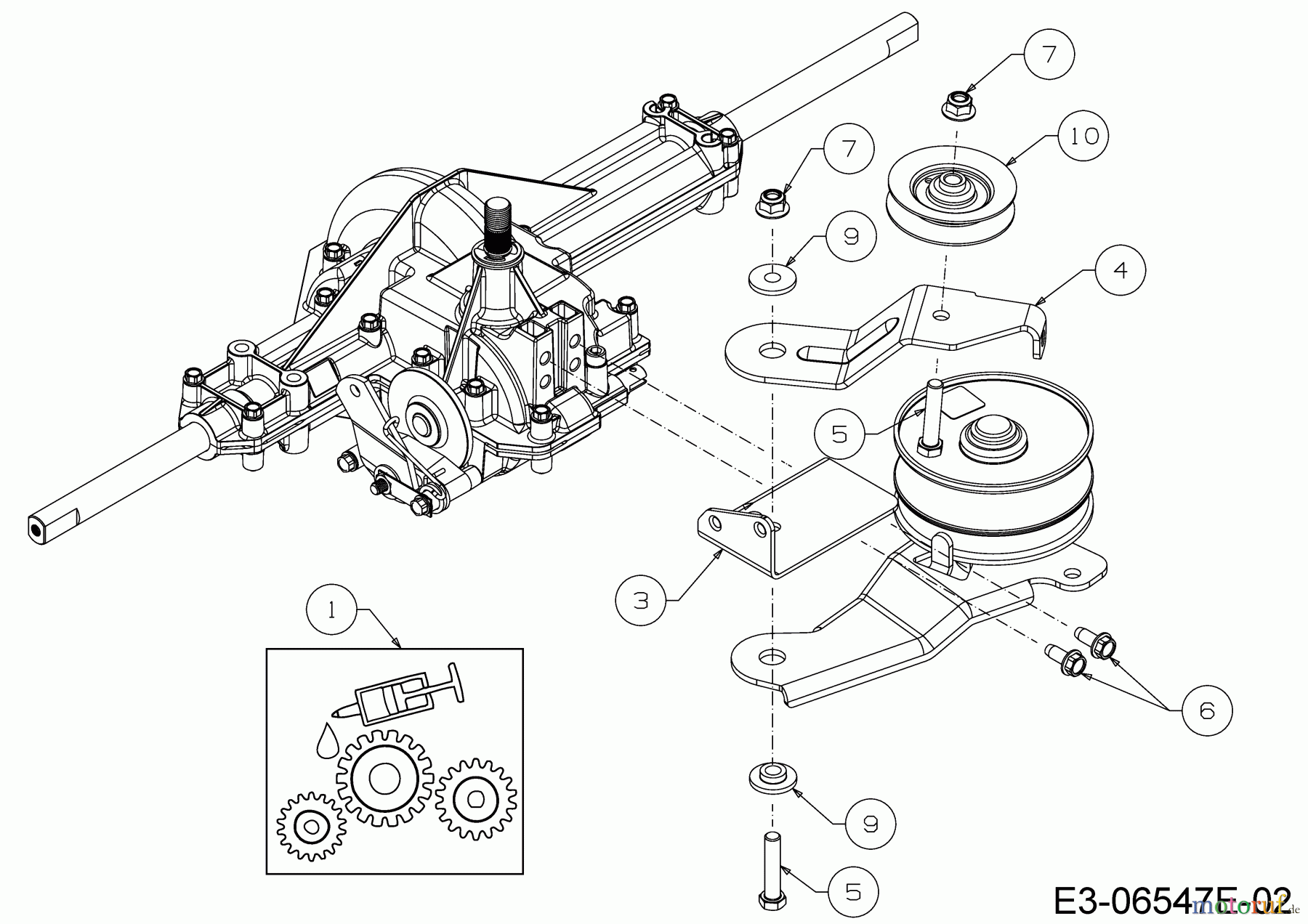  MTD Rasentraktoren BE 96 T 13IH76KF648  (2019) Spannrolle Getriebe