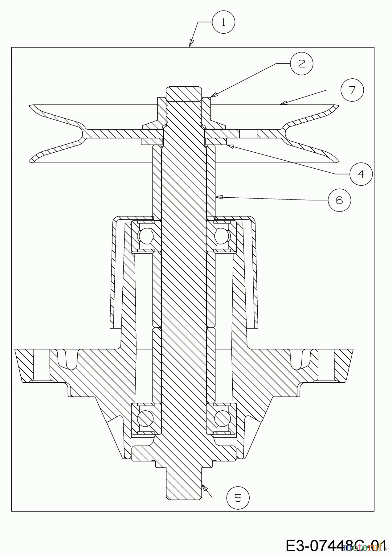  Helington Rasentraktoren H 92 T 13A776KE686  (2020) Messerspindel 618-0409C