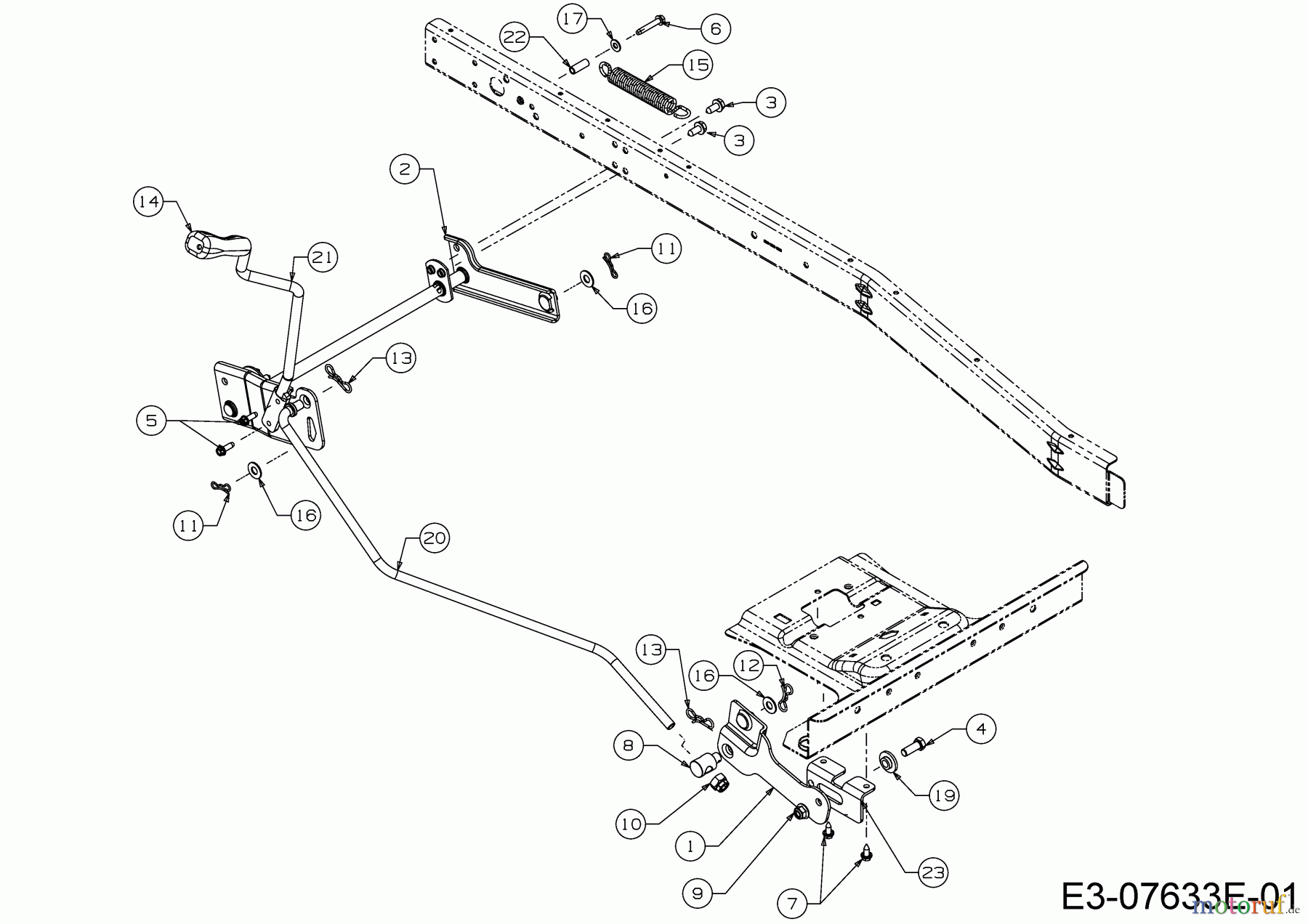  MTD Rasentraktoren Minirider 76 SDHE 13A721JD600  (2019) Mähwerksaushebung