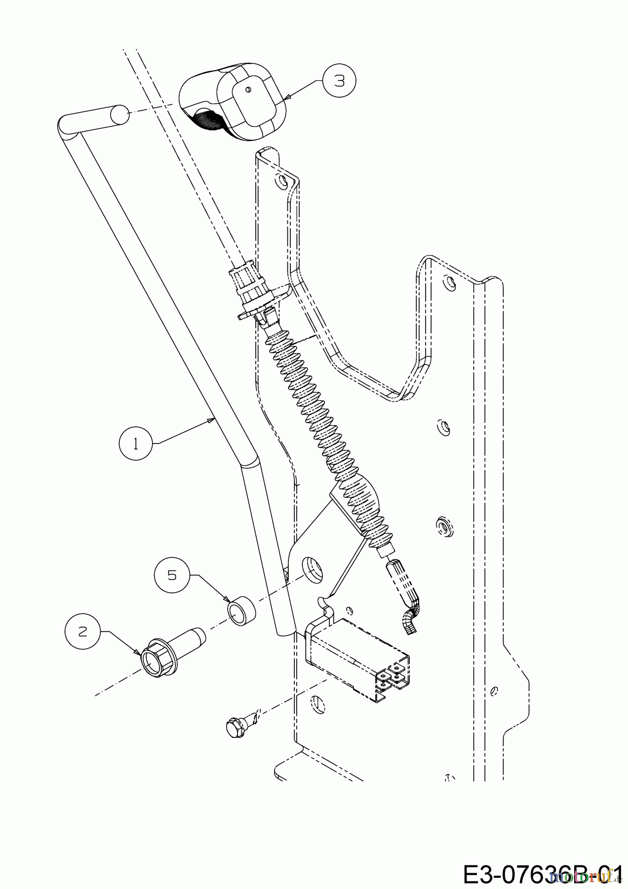  Helington Rasentraktoren H 76 SM 13B726JD686 (2020) Mähwerkseinschaltung