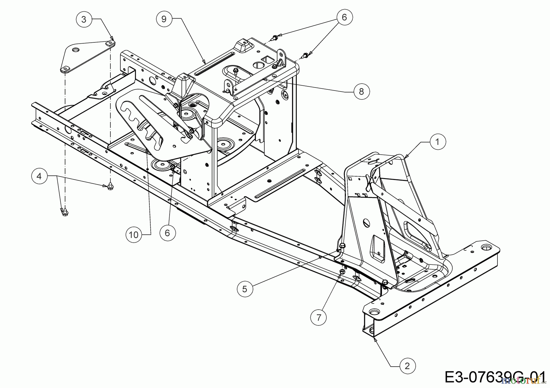  Helington Rasentraktoren H 76 SM 13A726JD686 (2020) Rahmen