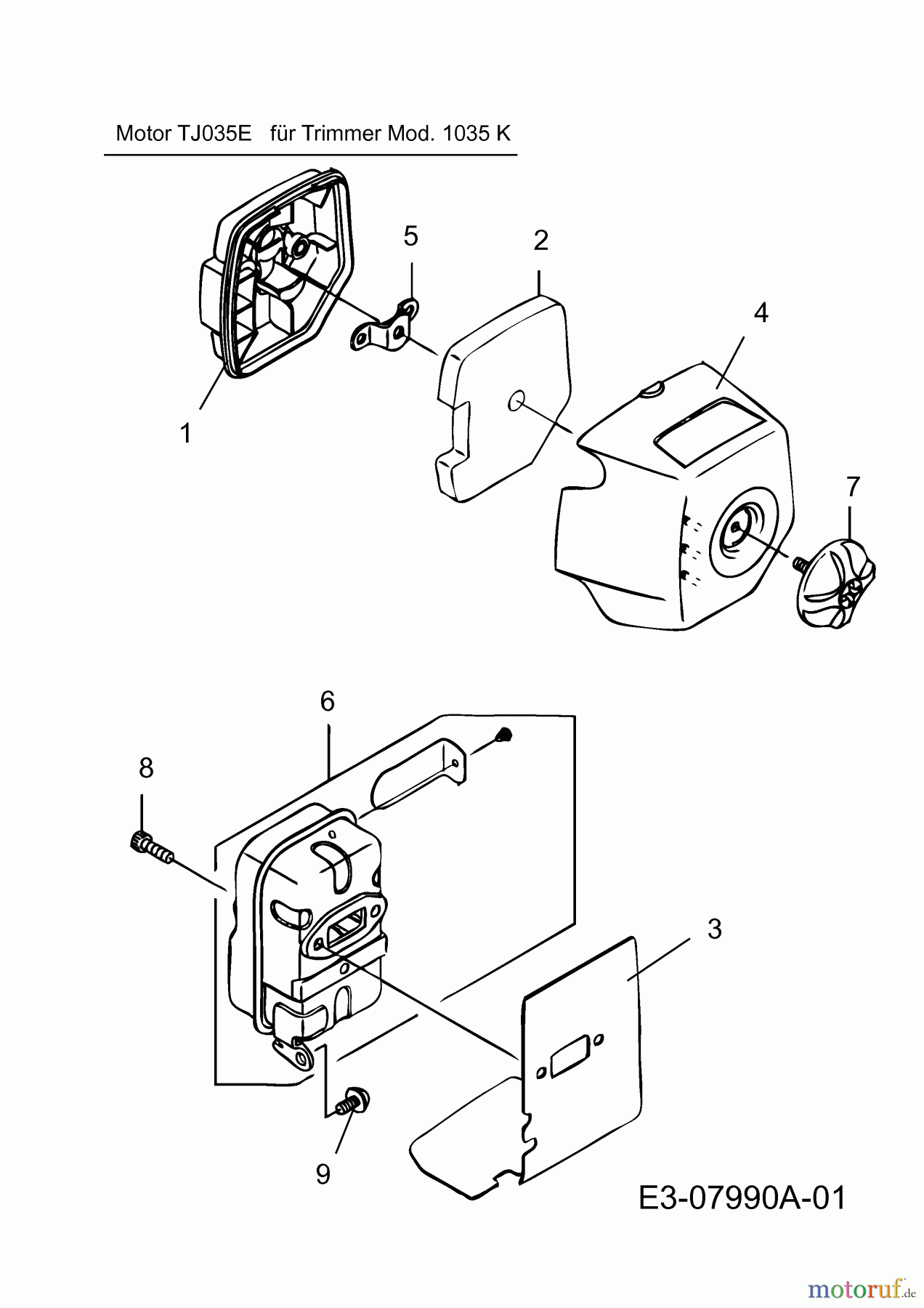  MTD Motorsensen 1035 K 41AD7U8B678  (2018) Auspuff, Luftfilter