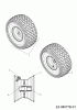 MTD 20/42 13BT77KS308 (2018) Listas de piezas de repuesto y dibujos Front wheels 15x6