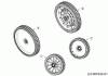 MTD Optima 46 SPHHW 12C-THDQ600 (2019) Listas de piezas de repuesto y dibujos Wheels