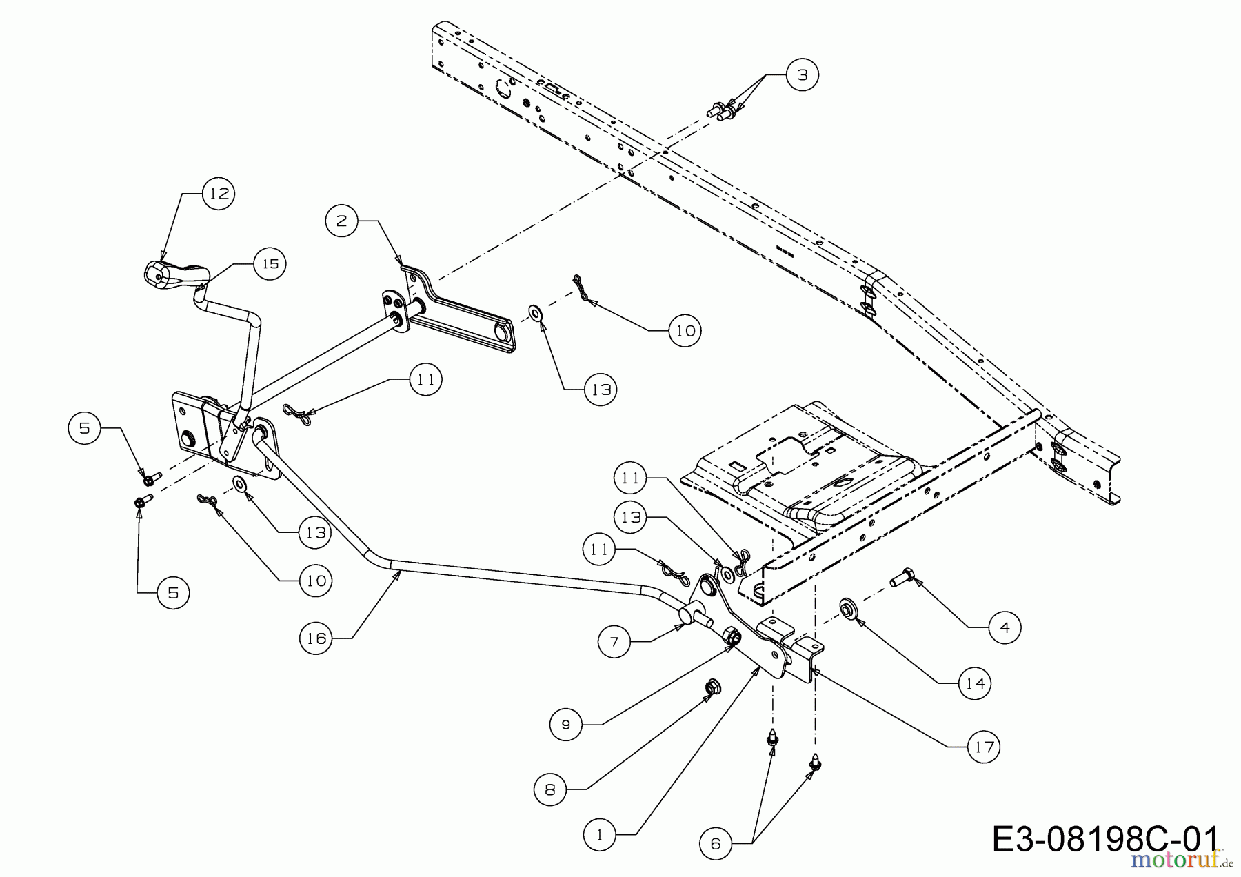  MTD Rasentraktoren Minirider 60 RDE 13BA26SC600 (2020) Mähwerkseinschaltung
