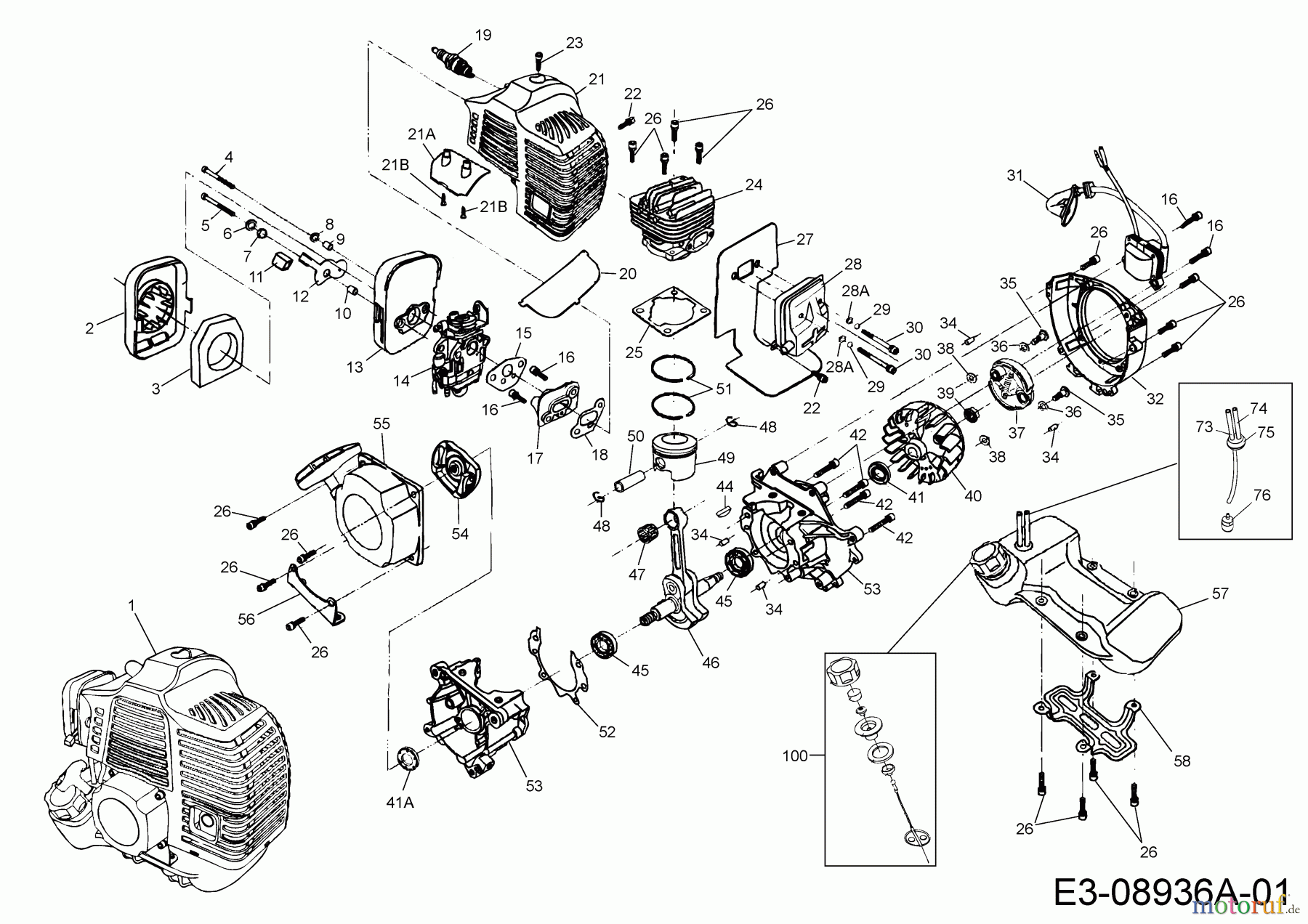  MTD Motorsensen Smart BC 52 41ATG0Q-602  (2019) Motor